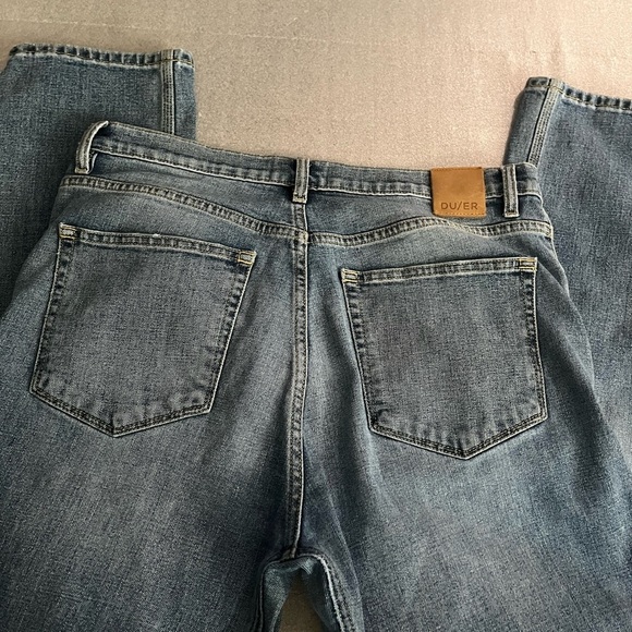 DU/ER Midweight Denim High Rise Straight (Button Fly) - W32 XL29 - Picture 10 of 11